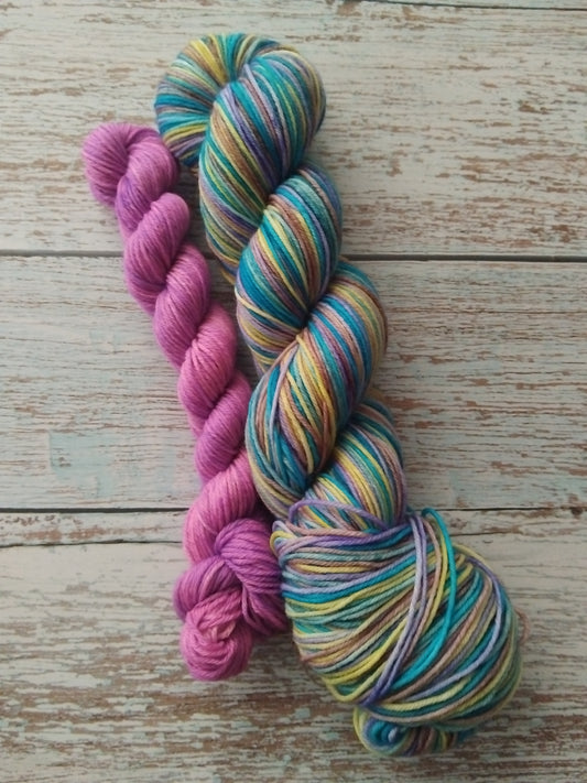 Jellybean ~ Self striping ~ Yarn ~ Sock set